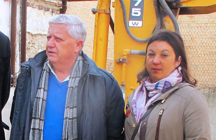 Una de las últimas comparecencias públicas de Moreno junto al alcalde. Muriel