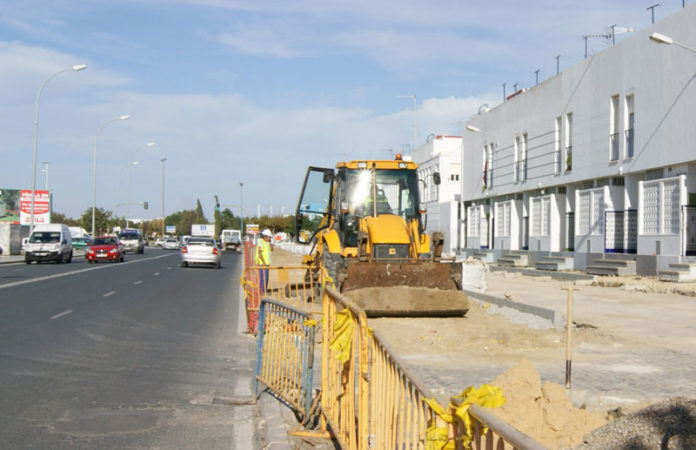 Obras ejecutadas en la avenida Diputación.